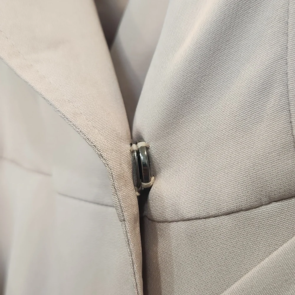 Fashion Nova Beige Lightweight Long Sleeve Belted Peacoat Or Mini Dress - Picture 3 of 4